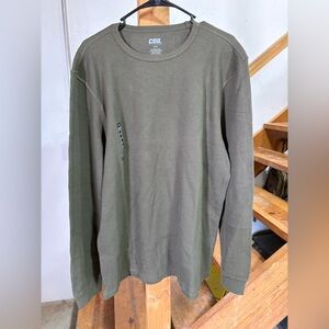 Olive Green Men's Long Sleeve Shirt